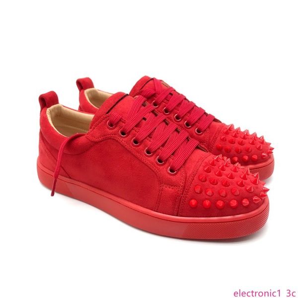 

2019 designer sneakers fashion spike low cut party dress shoes sneaker luxury party wedding shoes genuine leather casual shoes, Black;green