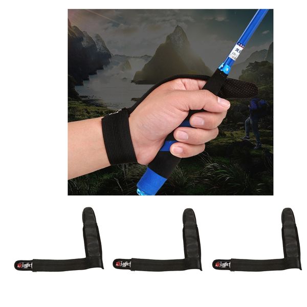 

3x fishing finger stall protector adjustable elastic single finger gloves, Black