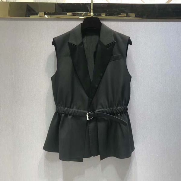 

women's vests women 2021 fashion v-neck ruffles at180721, Black;white