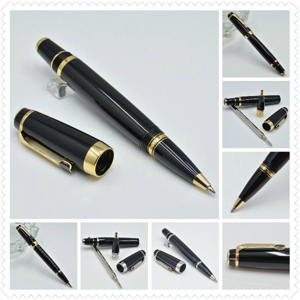 

bohemiaa black resin roller ball pen with gem school office stationery supplies fashion write ball pens, Blue;orange