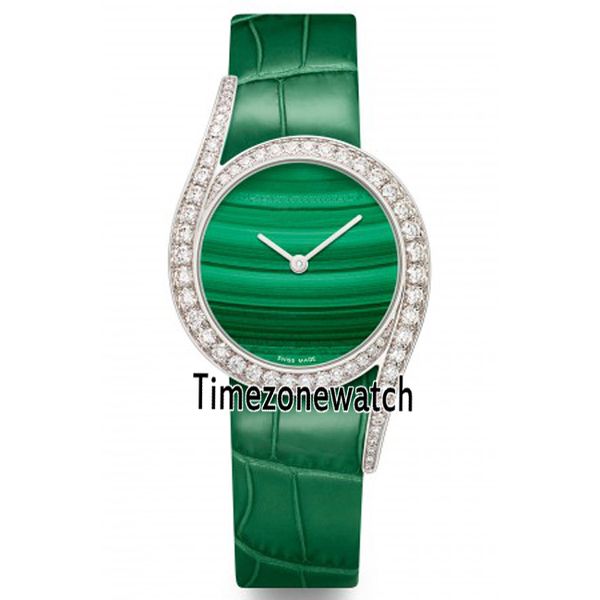 

новый limelight gala g0a43160 стальной корпус с бриллиантовой рамкой зеленый циферблат швейцарские кварцевые женские часы зеленая кожа 10 цв, Slivery;brown