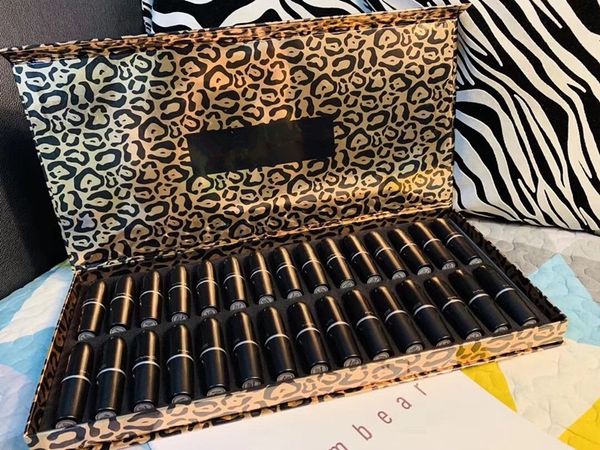 

leopard 30in1 lipstick set makeup m@c 30pcs matte lipstick kit big lip cosmetics set 30colors dhl shipping