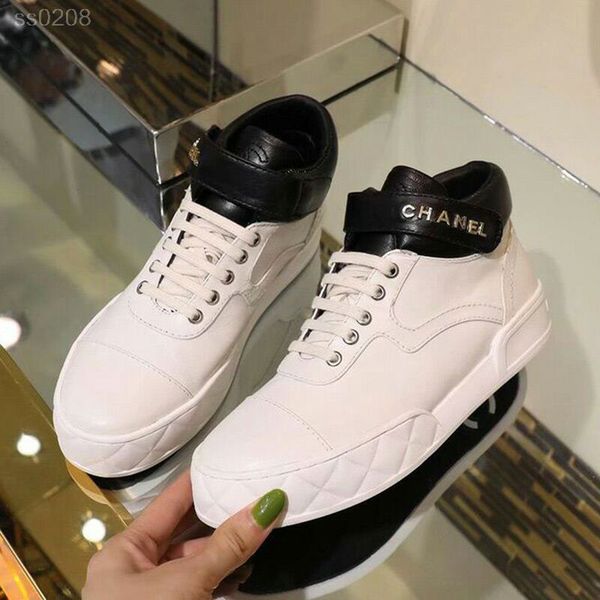 

2019 classic autumn winter tide european station flat women's shoes breathable wild white shoes women's factory direct sales size, Black