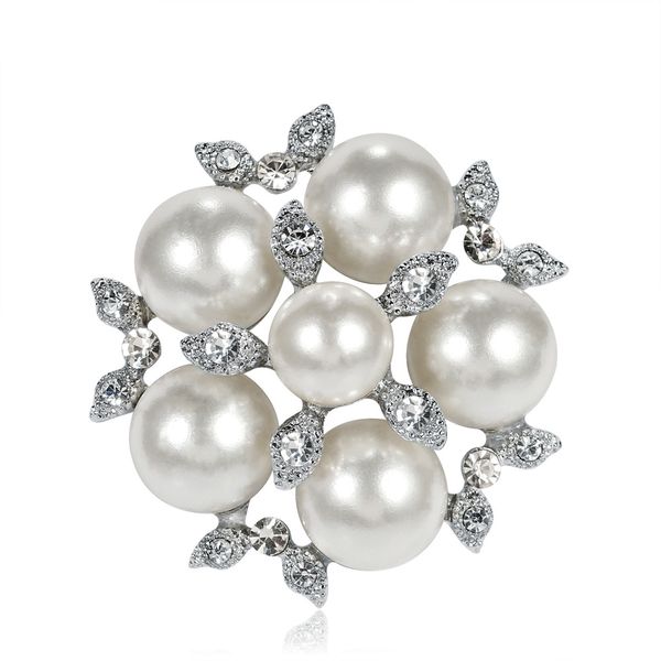 

горный хрусталь воротник контактный новый сплав брошь pearl бриллиантовая брошь дамы брошь оптовой, Gray