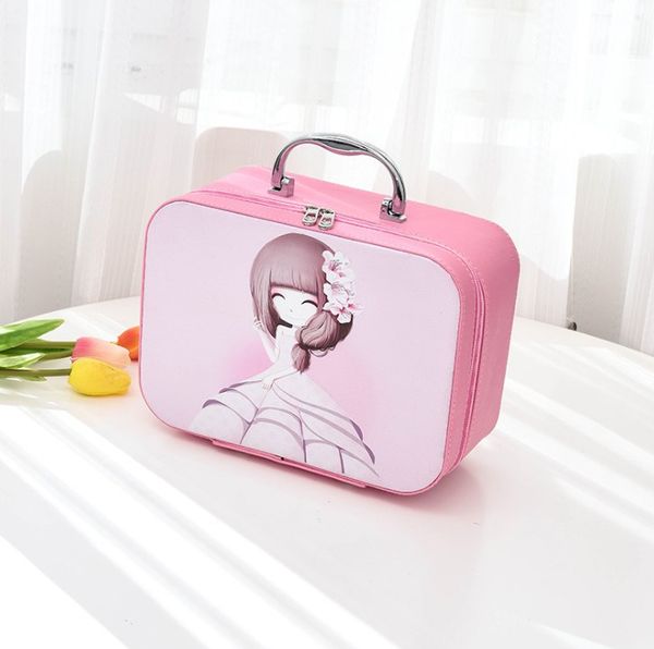 

Functional co metic bag women fa hion travel make up nece arie organizer zipper makeup 02