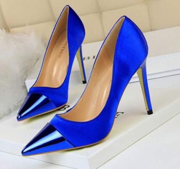 

women's shoes in spring and autumn high fine heel pointed end @20, Black