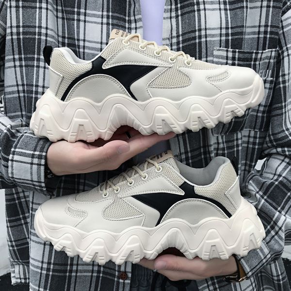 

spring men shoes breathable lightweight mesh shoes comfortable flat male casual men fashion sneakers footwears, Black