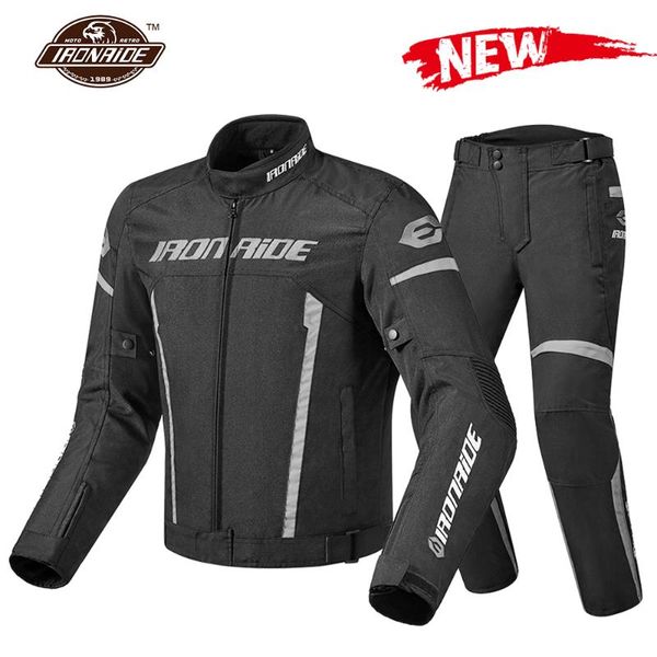 

ironride new arrival motorcycle jacket men jaqueta motociclista waterproof riding racing moto protection jacket with linner, Black;blue
