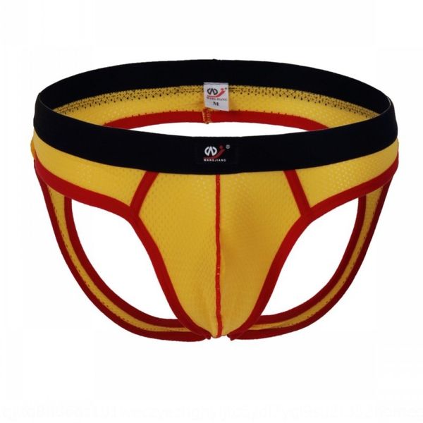 

men's underwear store short jacket short jacket wj mesh mesh breathable empty hip breifs 1001sh, Black;white