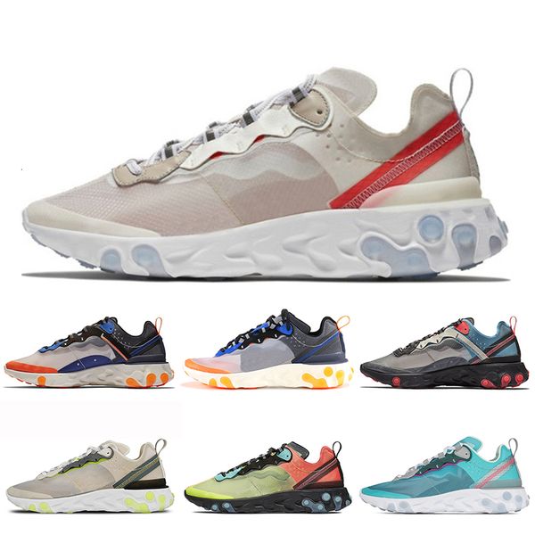 

react element 87 running shoes undercover for men women orewood royal tint hyper fusion total orange mens trainer sports sneakers 36-45