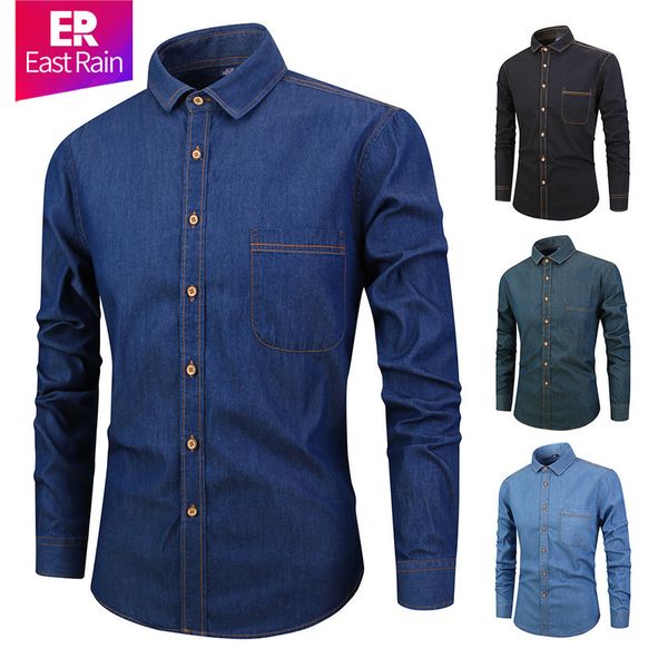 

дизайнерские мужские осенние джинсовые хлопок тонкий свободного покроя рубашка, White;black