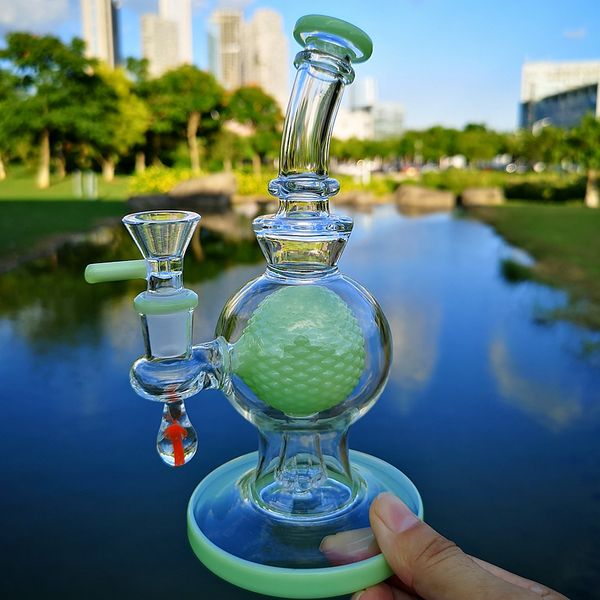 Heady Seags Bongs Ball Design Design House Head Percolator Bong Нефть DAB Уникальные водные бонги Водопроводные трубы 14 мм Соединение с миской