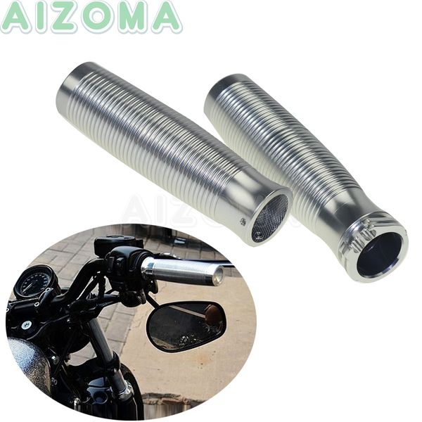 

old school style billet aluminum 1'' & 25mm motorcycles handle bars hand grips for yamaha cafe racer chopper custom