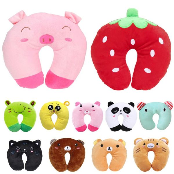 

baby pillow ligth weight comfortable multi-color cartoon u shaped neck travel pillow automatic neck support head rest cushion