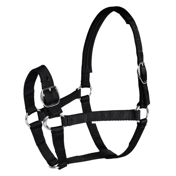 

adjustable equestrian western horse halter fits 4.3ft - 5.4ft horse black/blue/red