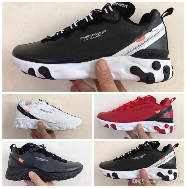 

Offw new de igner epic react element 87 undercover jun takaha hi men hoe black white black red ca ual neaker ize 40 45
