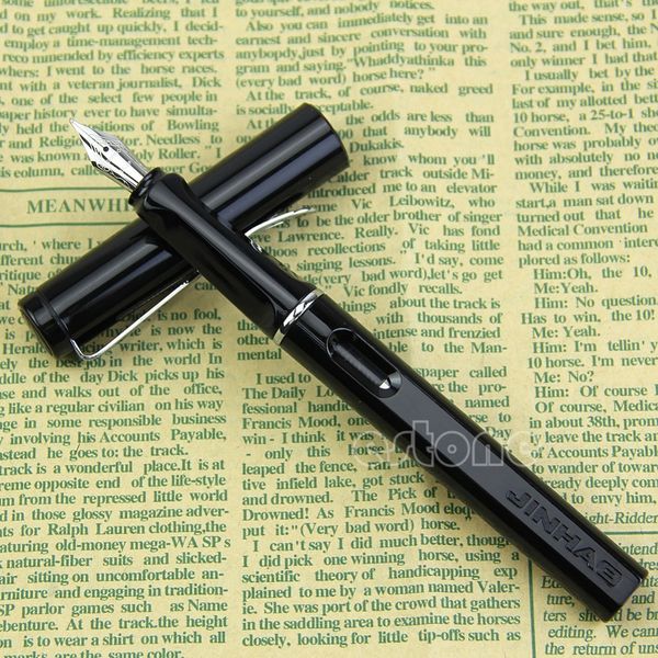 

noblest jinhao 599a safari calligraphy fountain pen plastic cap & barrel black dropshipping