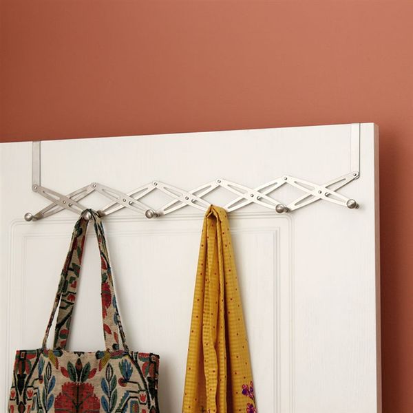 

multipurpose stainless steel retractable folding coat hook door hook hat scarf holder home decor