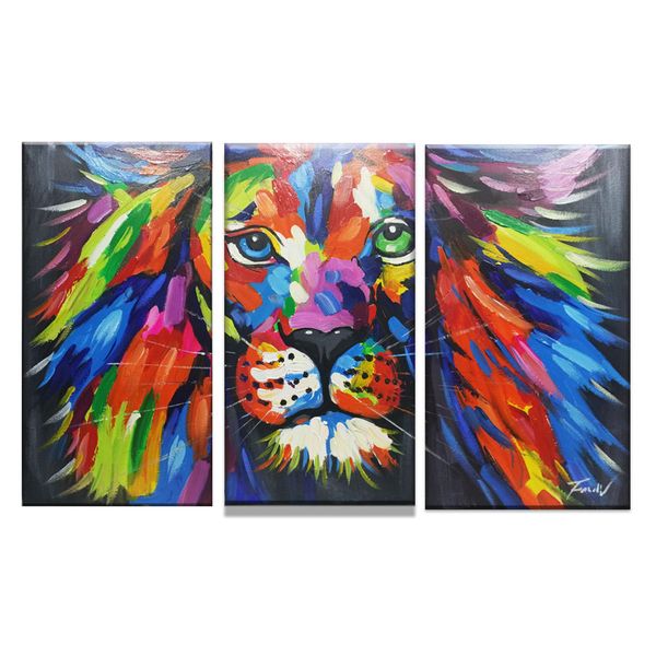 

oil painting 100%hand-painted art decoration 3d abstract animal lion modern wall art picture home decor on canvas oil painting
