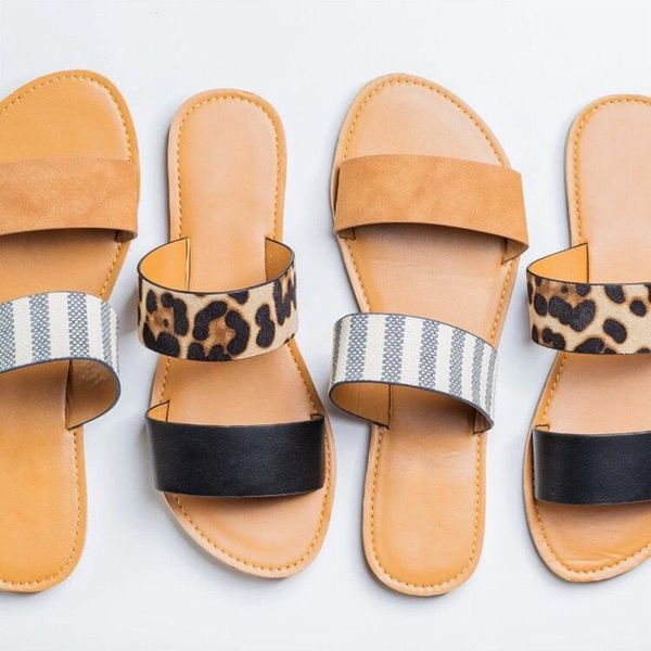 

platform wedge women fashion vacation women casual monochrome retro roman xl flat slippers, Black