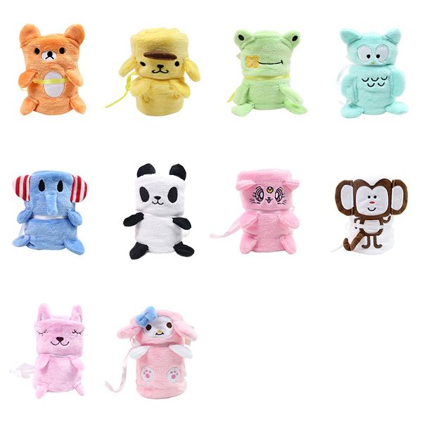 

100*75 cm baby flannel hooded bathrobe cartoons animal boys girls bath towel kids cloak robe towel blankets