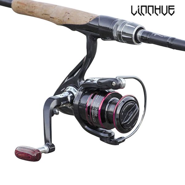 

linnhue spinning fishing reel 12 ball bearings 5.0:1 left / right handle metal spool spinning reel carp fishing wheel