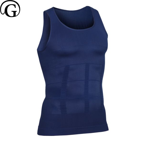 

men compression stretch boobs undershirt slimer strong gynecomastia slimming shaper muscle shirt tank shapewear body shaping top, Black;brown