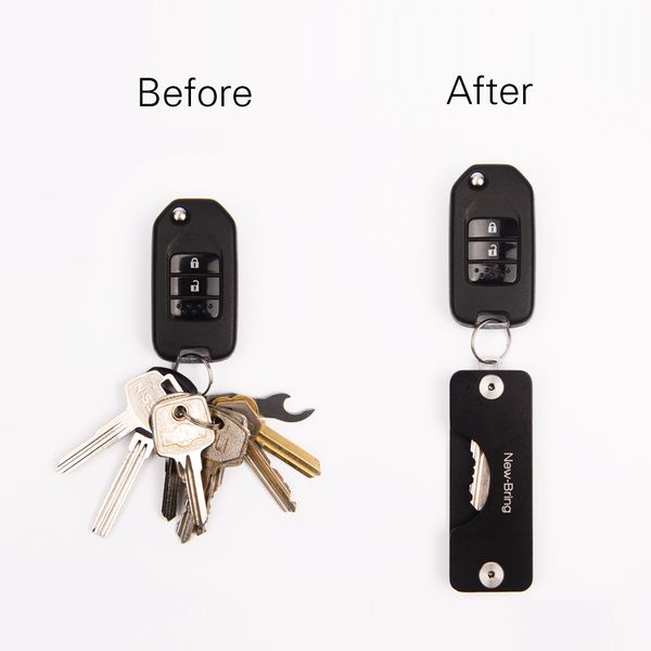 

metalic key wallets men car key holder smart housekeeper keys organizer keychain, Slivery;golden