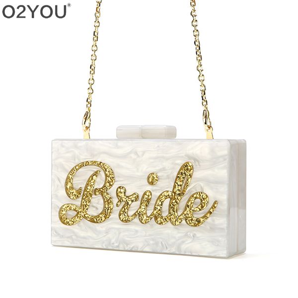 

letter name bride wedding party travel lady female acrylic box clutches purse wallet small square messenger bag bolsa feminina