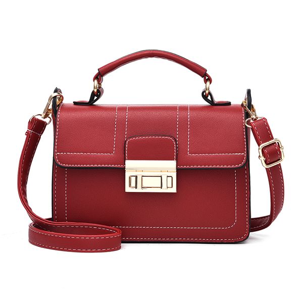 

brand handle women pu leather handbags casual fashion designer ladies small phone bag shoulder girls black color bags