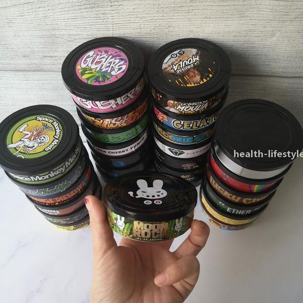 

new 25 mix styles pressitin cans moonrock and pressitin 73.3*24mm cali pressitin tuna tin candry herbtin clear peel off lid black cover
