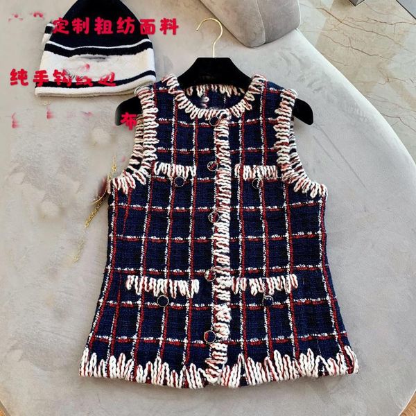 

2019 winner new women plaid tweed vest female casual sleeveless coat vest rmsx 10.22, Black;white