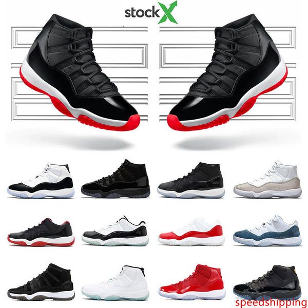 

2020 mens basketball shoes 11s new bred snakeskin metallic silver concord 45 23 gamma blue 11 womens sports sneaker trainers size 5.5-13