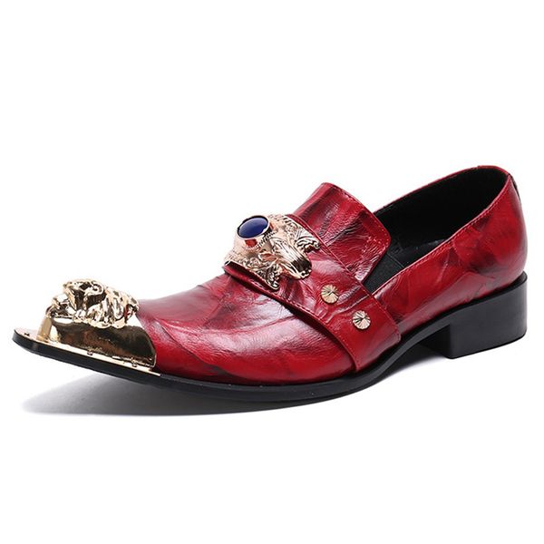 

men's loafers shoes non-slippingl full grain leather daily evening british perfect party dress wedding fashion british designer luxury, Black