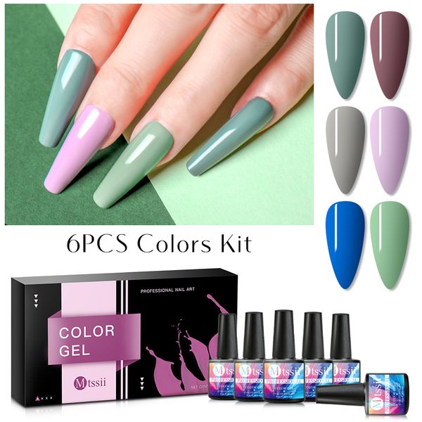

mtssii color nail gel set vernis semi permanent gel nail polish manicure soak off uv led art varnish lak polishes nails, Red;pink