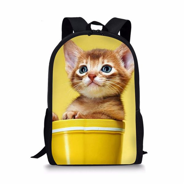 

elviswords cute cat print primary grades fashion children design fashion backpack small backpack daypack lightweight