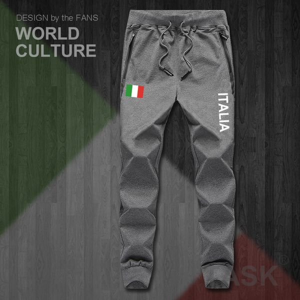 

italy italia italian ita mens pants joggers jumpsuit sweatpants track sweat fitness fleece tactical casual nation country leggin, Black