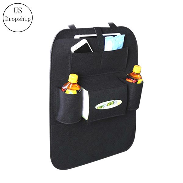 

new felt covers back seat pockets car backrest storage bags car seat styling automobile hanging bag sundries organizer