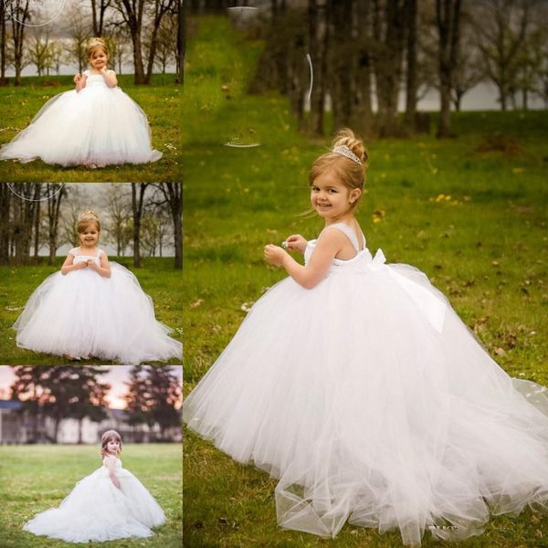 

миниатюрная невеста белые платья для девочек-цветочниц спагетти с рюшами и бантами назад маленькие дети свадебное платье платье для девочек, White;blue