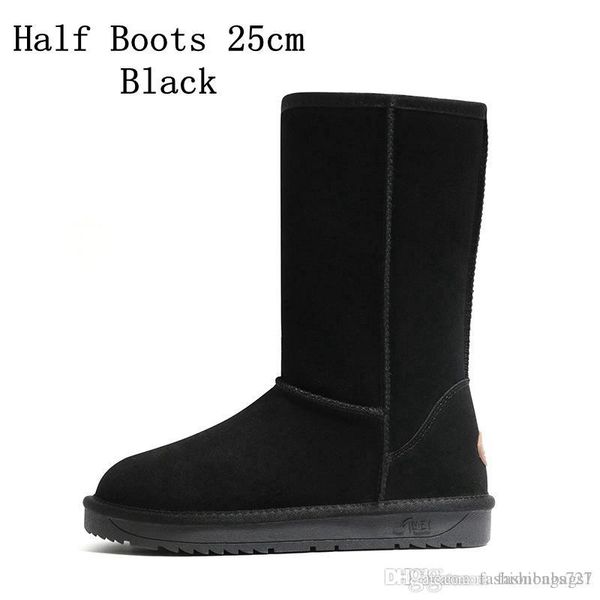 

women australia classic tall half boots snow winter lady girl boots black ankle boot cowskin leather shoes woman shoe sneaker booties bottes