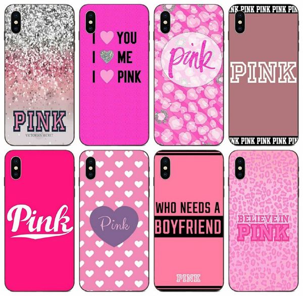 

tongtrade] monogram pink initials super cute painted case for iphone 11 pro max 8 7 6s 5s plus x xs xr se galaxy a60 a6s lg k4 case