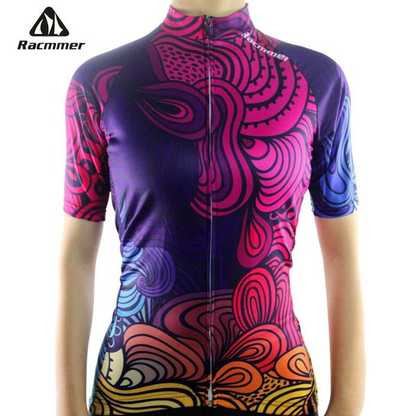 

racmmer 2020 breathable cycling jersey women summer mtb cycling clothing bicycle short bike clothes #ns-05, Black;red