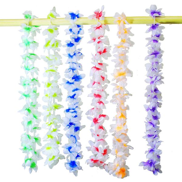 

36 pcs/set tropical hawaiian flower garland party necklace garlands leis supplies decoration s55