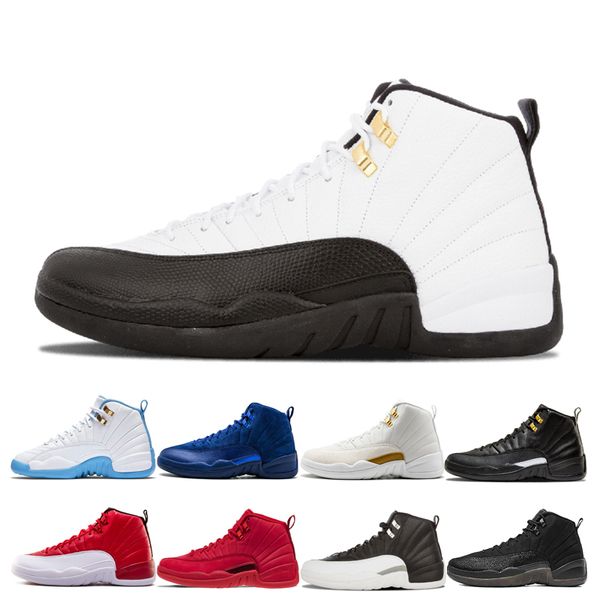 

12s taxi Basketball Shoes Mens Gamma Blue Gym red o-white black Bordeaux Dark grey XII Men Designer College Navy Shoes Sport Sneakers