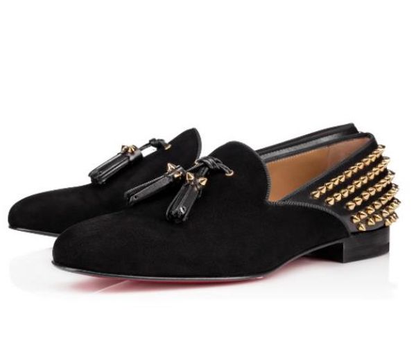 

brand red bottom new party dress wedding slip on loafers shoes man dandelion tassel sneaker shoes black patent leather suede dress shoes