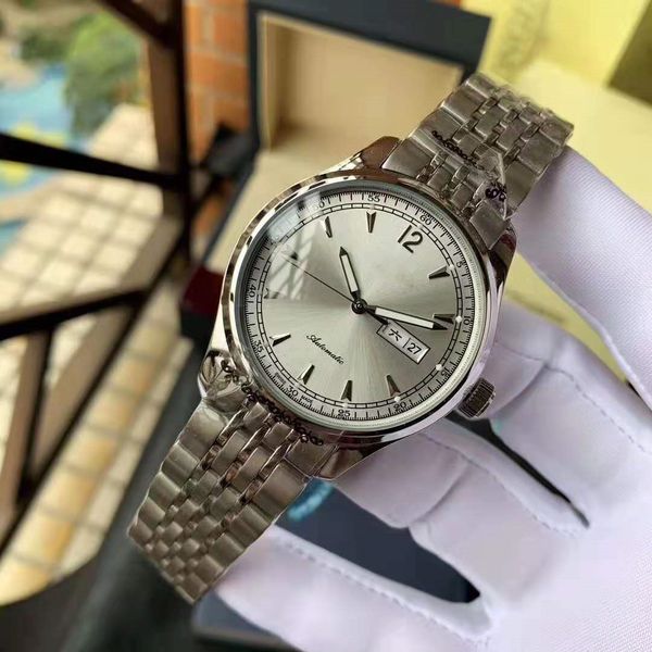 

2019 designer watch sain lmier series men's watch full automatic mechanical movement sapphire glass mirror 39mm316 fine steel case, Slivery;brown