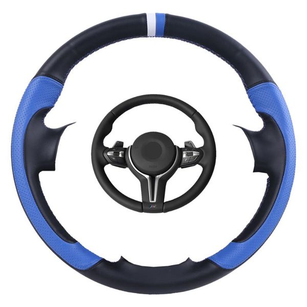 

car steering wheel cover fiber leather for f87 m2 f80 m3 f82 m4 m5 f12 f13 m6 f85 x5 m f86 x6 m /custom steering-wheel braid