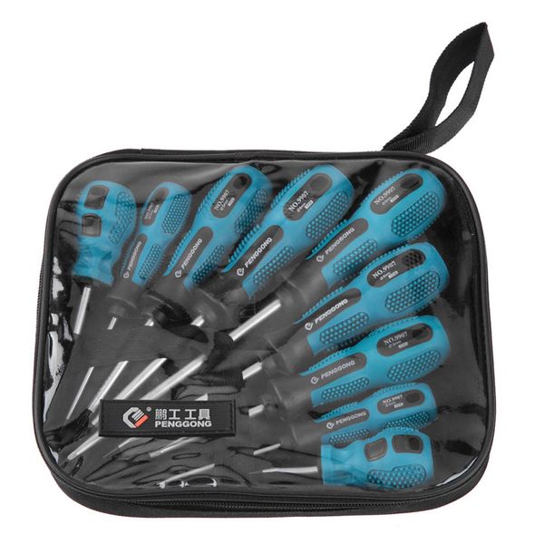 

9 pcs multi screwdriver set multi-bit hand tool set repair torx screw driver screwdrivers kit home useful hand tool with bag
