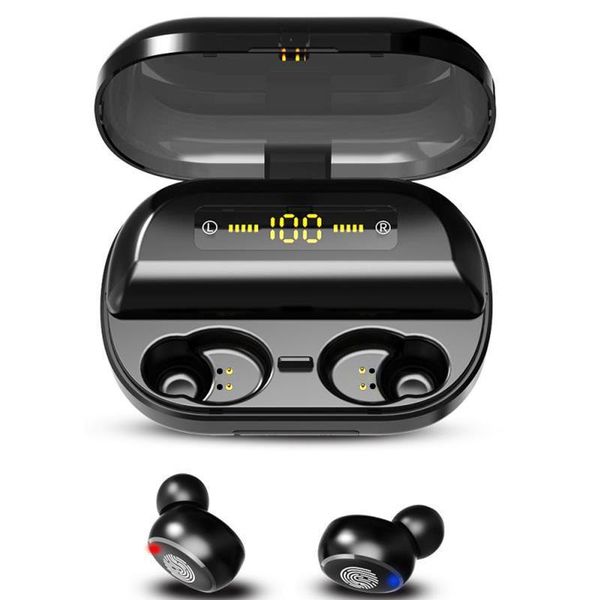 

sale v11 tws bluetooth 5.0 9d stereo earphone wireless earphones ipx7 waterproof earphones sport headphone with 4000mah charging box new