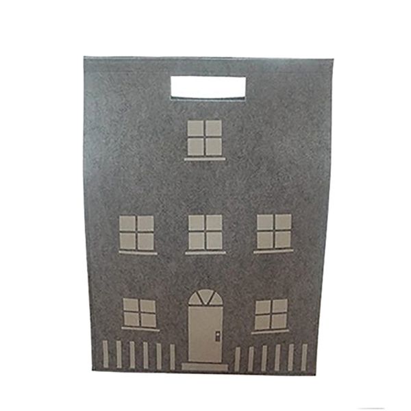 

ins swiss style toys house storage bag wool felt home decoration for clothes doll and kid's bauble organize box gray kitchen storage or